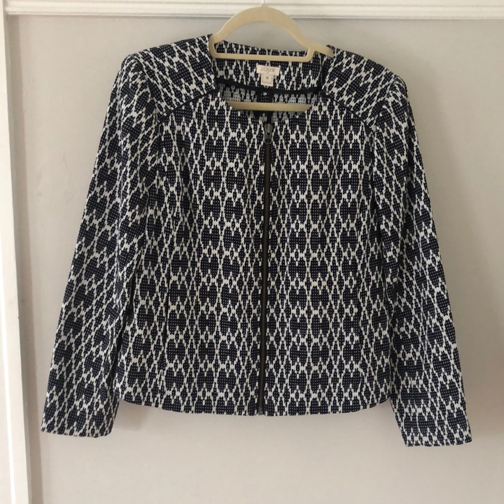 J.Crew Factory Woven Zippered Jacket Size Medium